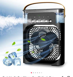 Portable 3-in-1 Air Cooler Fan with Humidifier – Mini Personal AC for Room, Office & Car