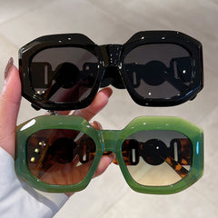 Trendy Oversized Polygon Sunglasses for Street Style